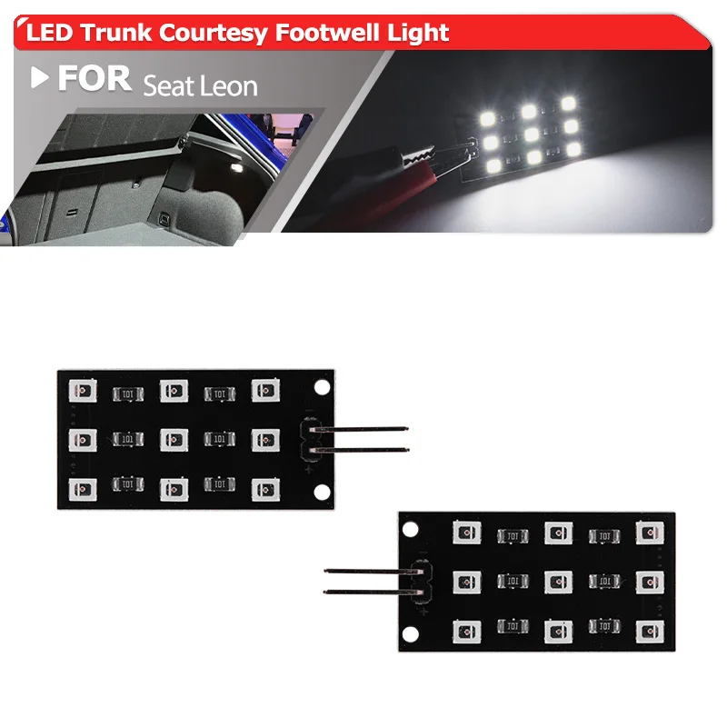 

For Seat Leon MK3 5F KL 2013-2020 2Pcs SMD White/Red/Blue Led Trunk Boot Lights Module Luggage Compartment Lamps