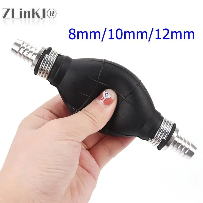 

8/10/12mm Line Pump Primer Bulb Hand Primer Gas Petrol Pumps Rubber And Aluminum Hand Fuel Pump Apply to All Fuels