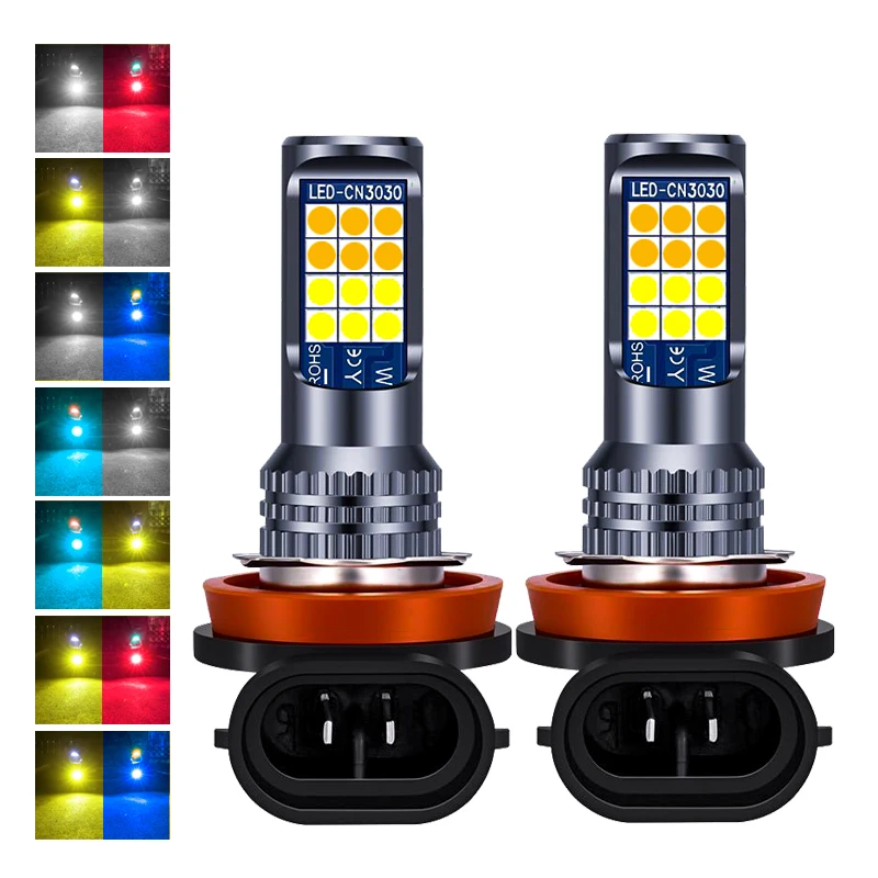 

2Pcs H8 H11 LED Bulbs Led 9005 9006 3030 24 SMD Auto Front Fog Lamp Led Headlight Lamps Bulb H3 H4 H7 LED Fog Light DC 12V