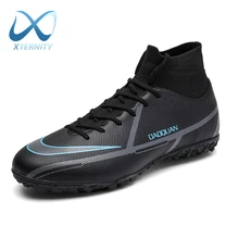 Ultralight Large Size 48 High Ankle Soccer Shoes Men Training Sneakers Turf Football Boots Kids AG/TF Soccer Cleats Sports Shoes