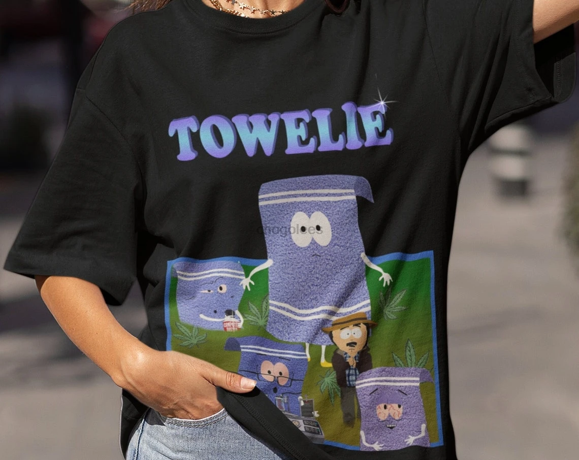 Полотенце футболка большого размера Twowelie Towelie забавная полотенце подарок