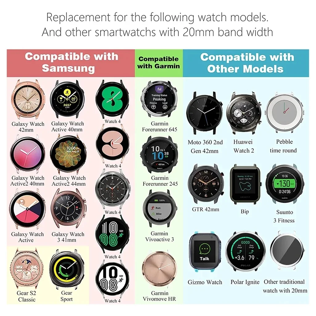 Ремешок 20 22 мм для Huawei Watch GT 4 5 GT4 46 мм GT3 GT2 GT 3Pro 46 мм Нейлоновый ремешок для Samsung Galaxy Watch 7 6 4 5 Pro Ремешок для часов (art.: 3920cefd3ebac) - 3920cefd3ebac