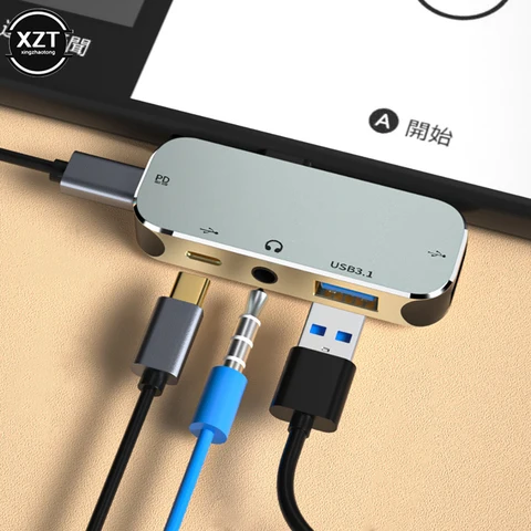 WYMECT Концентратор USB Type-C серебристый