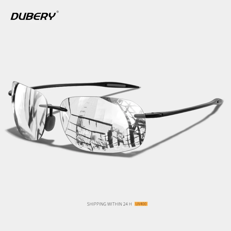 

Солнцезащитные очки DUBERY UV400 Мужские, без оправы, для вождения, занятий спортом на открытом воздухе, рыбалки, Ультралегкая оправа, фотохромные