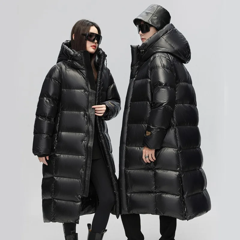 Дизайнерская одежда YEAE Мужская Роскошная длинная пуховая куртка с капюшоном