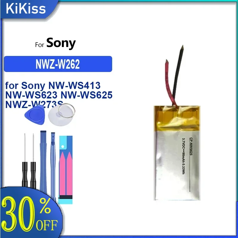 Аккумулятор 90мАч 401225 для гарнитуры Sony NW-WS413 NW-WS623 NW-WS625 NWZ-W273S NWZ-W274S NWZ-W262
