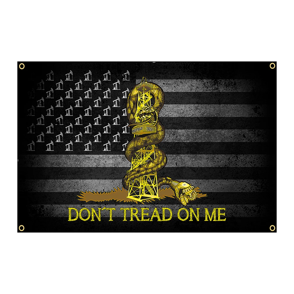 

Dsflag 3X5Fts 90X150cm DON'T TREAD ON ME flag Bandera Snake USA grommets Flying Banner For decoration