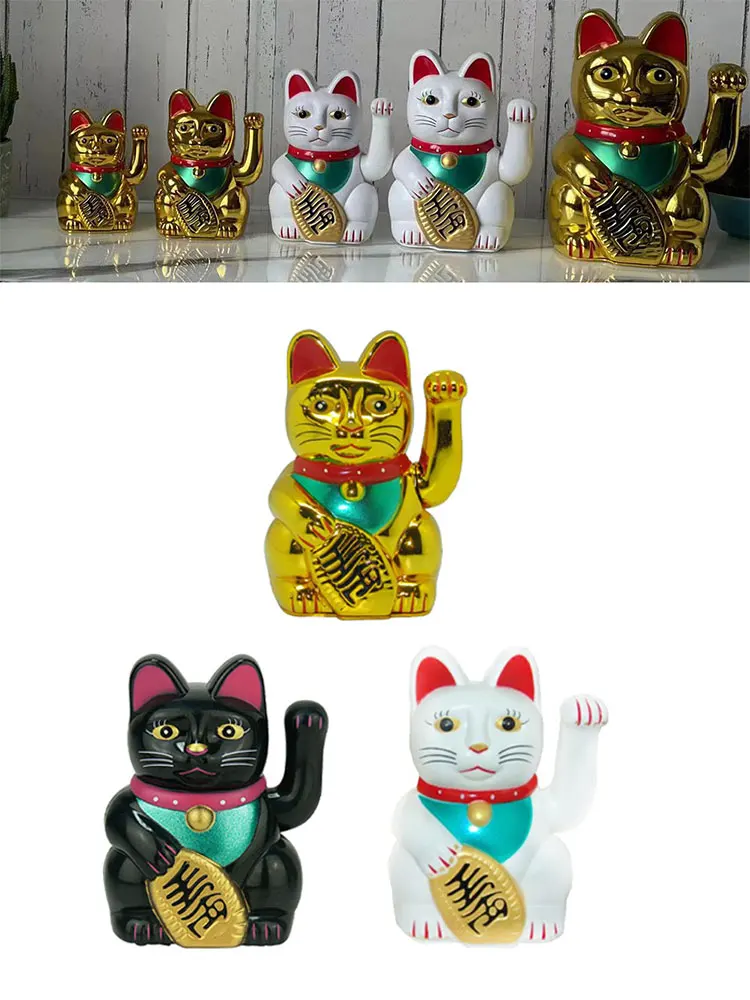 

Электрическая статуэтка кота удачи Lucky Cat пластик