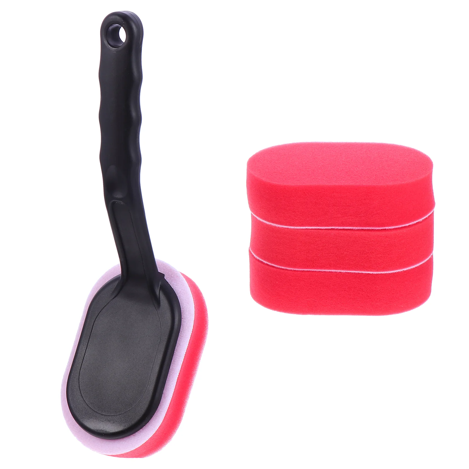 

5pcs Car Detailing Brush Set Sponge Applicator with Handle Tire Waxing Brushes