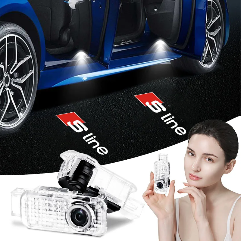 2 шт. светодиодные лампы приветствия для дверей автомобиля 3D лазерные проектора