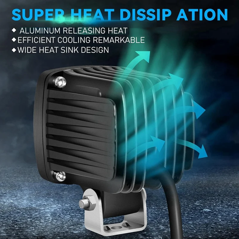 Квадратные светодиодные защитные фонари для вилочных погрузчиков синий DC 10-80 В