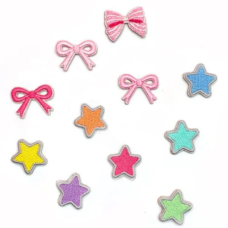 

Clothing Women Men Diy Embroidery Patch Cute Star Bowknot deal with it Stick on patches for clothes 3D Fabric Free Shipping