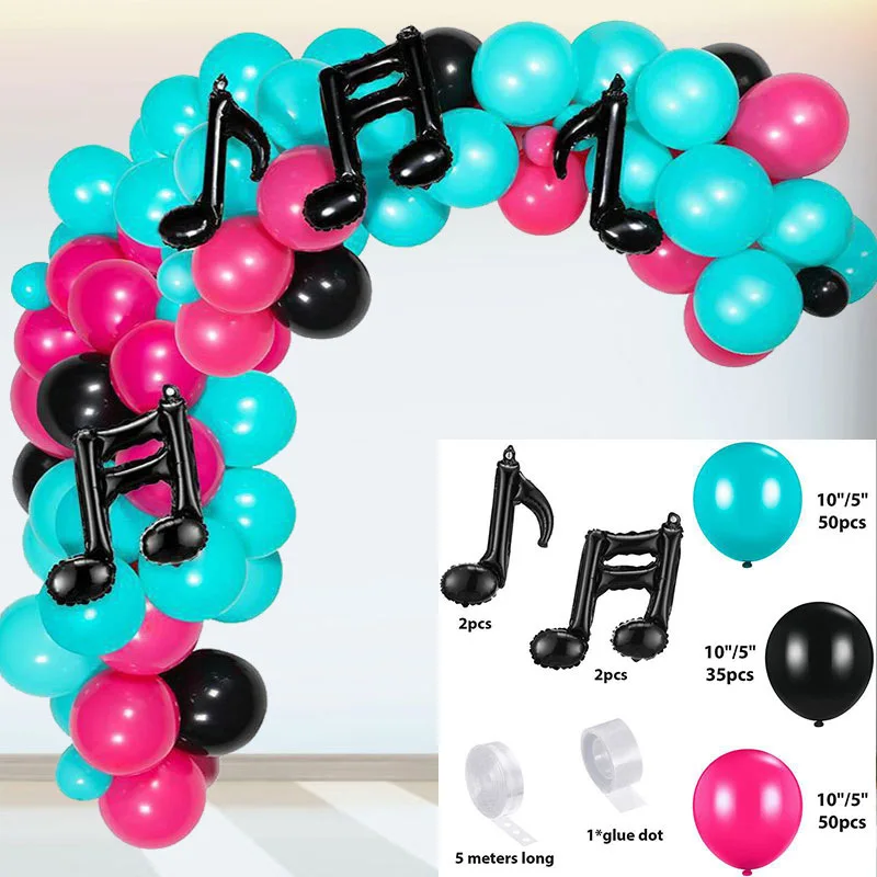 

139Pcs DIY Balloon Arch Kit Tik Tok Music Theme Birthday Party Decorations Decoration Kids Gift Balloons Wedding Garden Decor