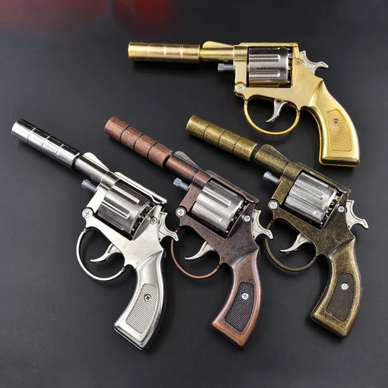 

Metal Pistol Smashing Gun Revolver Artillery Paper Cannon One piece shipped in random color Can Not Be Fired Children's Toy Gun