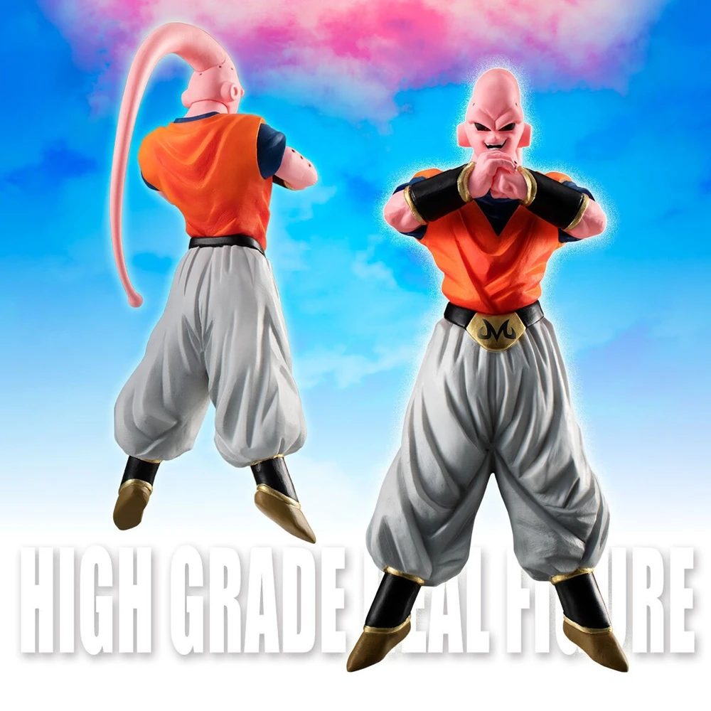 Фото 11 см Majin Buu, фигурка аниме DRAGON BALL Z, полный набор, стоячая поза, настольный гольф, крутая модель игрушки, подарочная коллекция, украшения №2