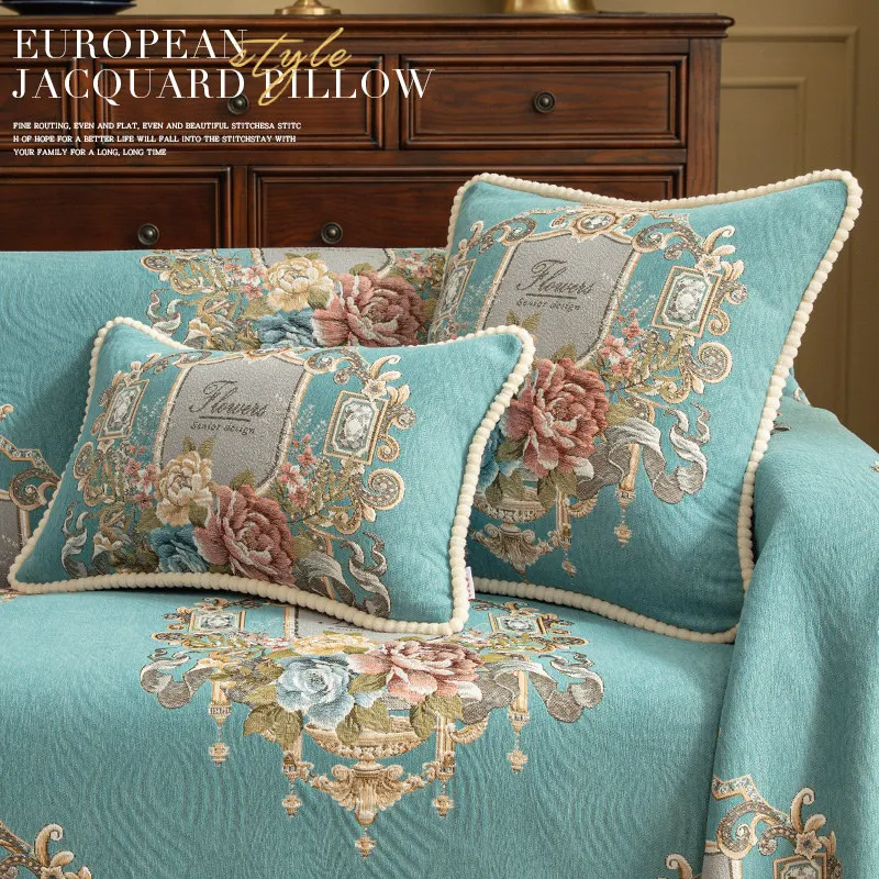 

1 шт. квадратный чехол для подушки с 3D принтом 45*45 55*55, чехол для диванной подушки, чехол для диванной подушки, роскошный жаккардовый Европейский чехол для подушки