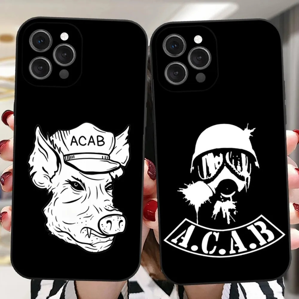 All Cops Are Bastards ACAB 1312 Phone Case For iPhone 16 15 14 13 12 11 Plus Pro Max XR XS X 7 8 SE Mini Silicone Soft