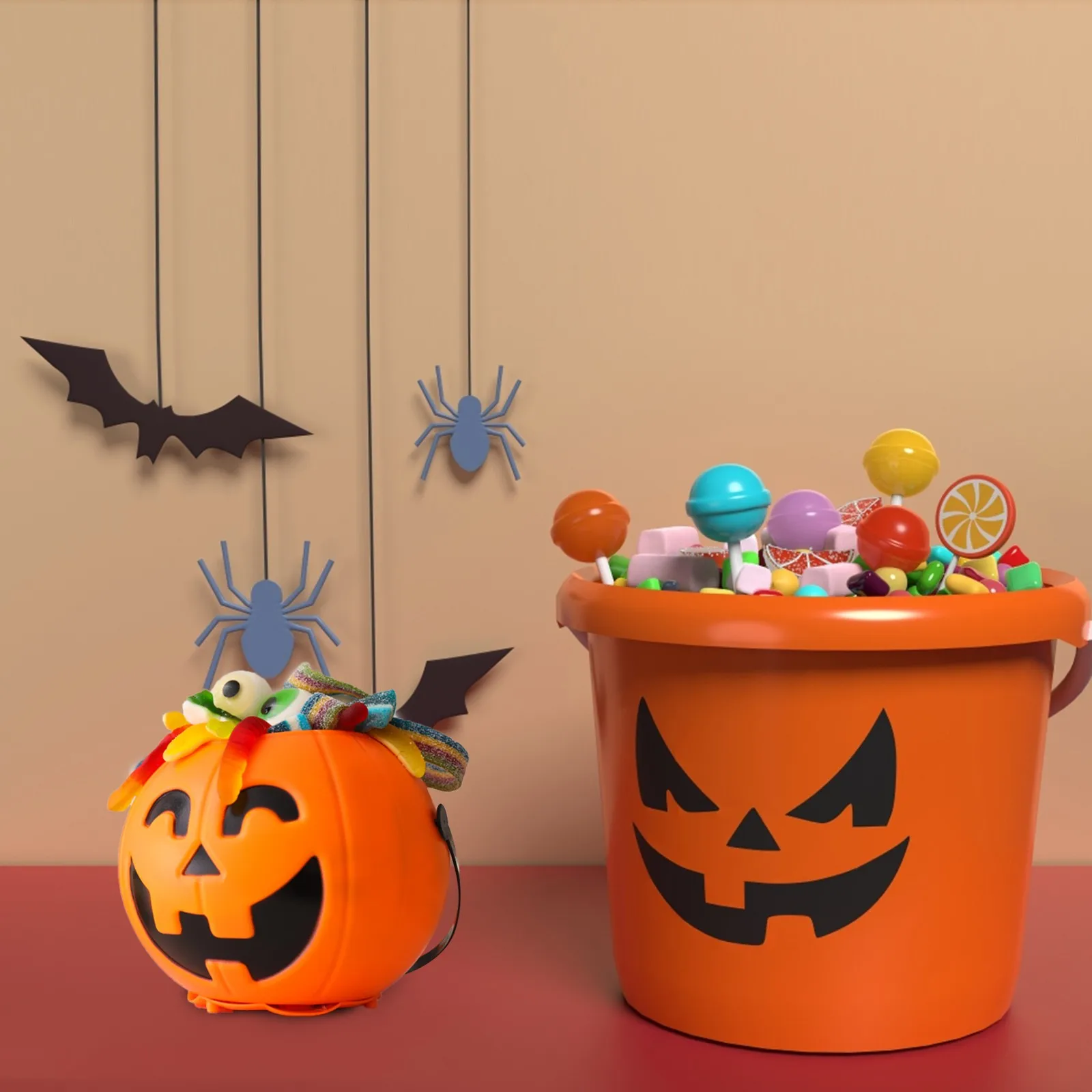 Портативное ведро в виде тыквы для Хэллоуина подставка сахара товары со