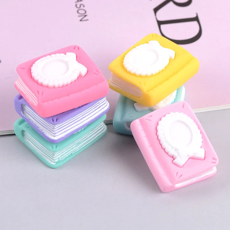 

10 шт. Kawaii Diy смола мини-блокнот материалы для скрапбукинга кабошоны с плоской задней частью плоские миниатюры украшения с плоской задней частью фигурка