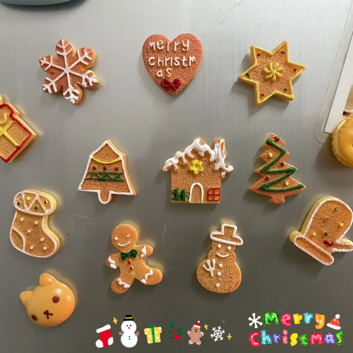 13 шт. рождественские магниты для украшения дома