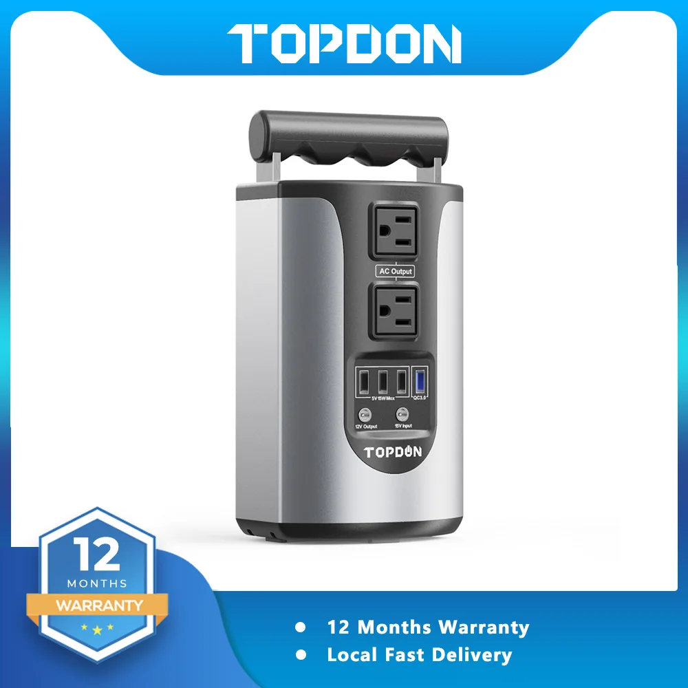 

Topdon H200 200W Power Bank 185WH Portable Battery Charger Support Solar Charging Energy Storage Power Fast Charging Powerbank