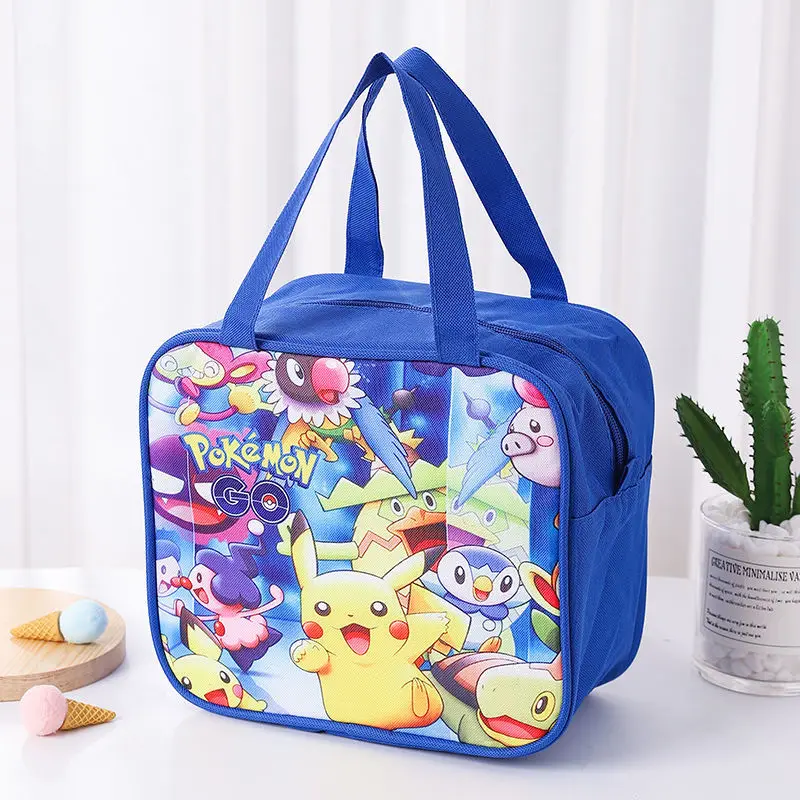 

New Pokemon Cartoons Insulated Bag Lunch Box Pikachu Cute Thermal Bag Handbag Outdoor Picnic Cooler Bag Kids Food Storage Bags