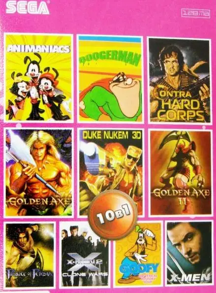 Картридж Сборник игр 10 в 1 AC10001 Sonic 3D Blast/Earthworm Jim 2/Jungle Book/Sylvester and Tweety (16 bit) для