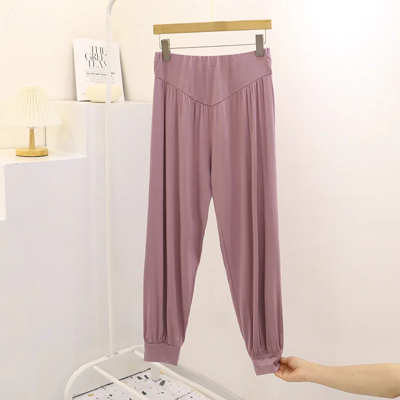 Fdfklak New 2022 Modal Sleep Pants Women Loose Bloomers Home Wear Pajamas Pant Spring Autumn Nightwear Ladie's Trousers