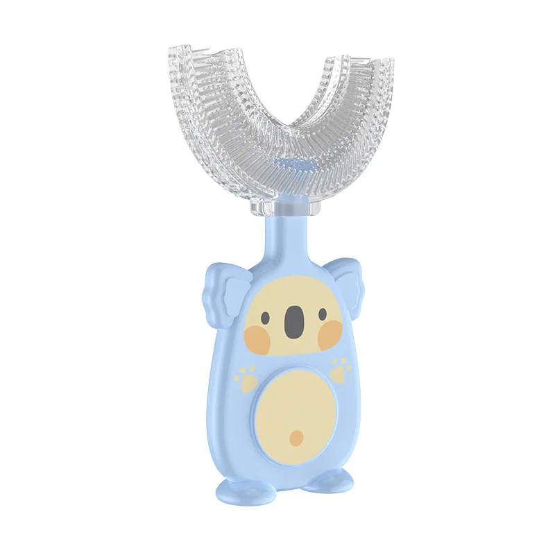 U Shaped Child Toothbrush 360 Degrees Baby Soft Silicone Toothbrush Child Teeth Oral Care Clean Tools Baby Training Brush Teeth images - 6