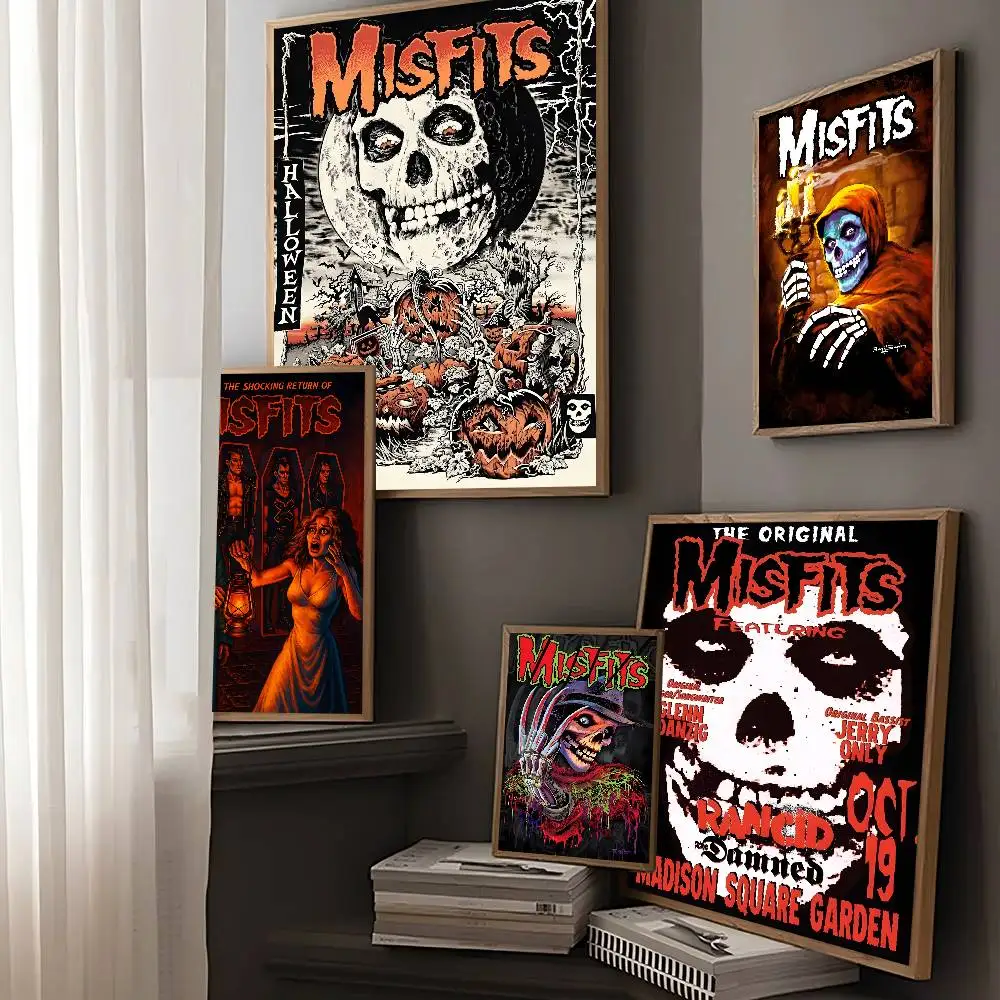 Фото Классическая музыка панк-группы M-Misfits, винтажные постеры, декор для комнаты, домашнего бара, кафе, скандинавский декор для дома №5