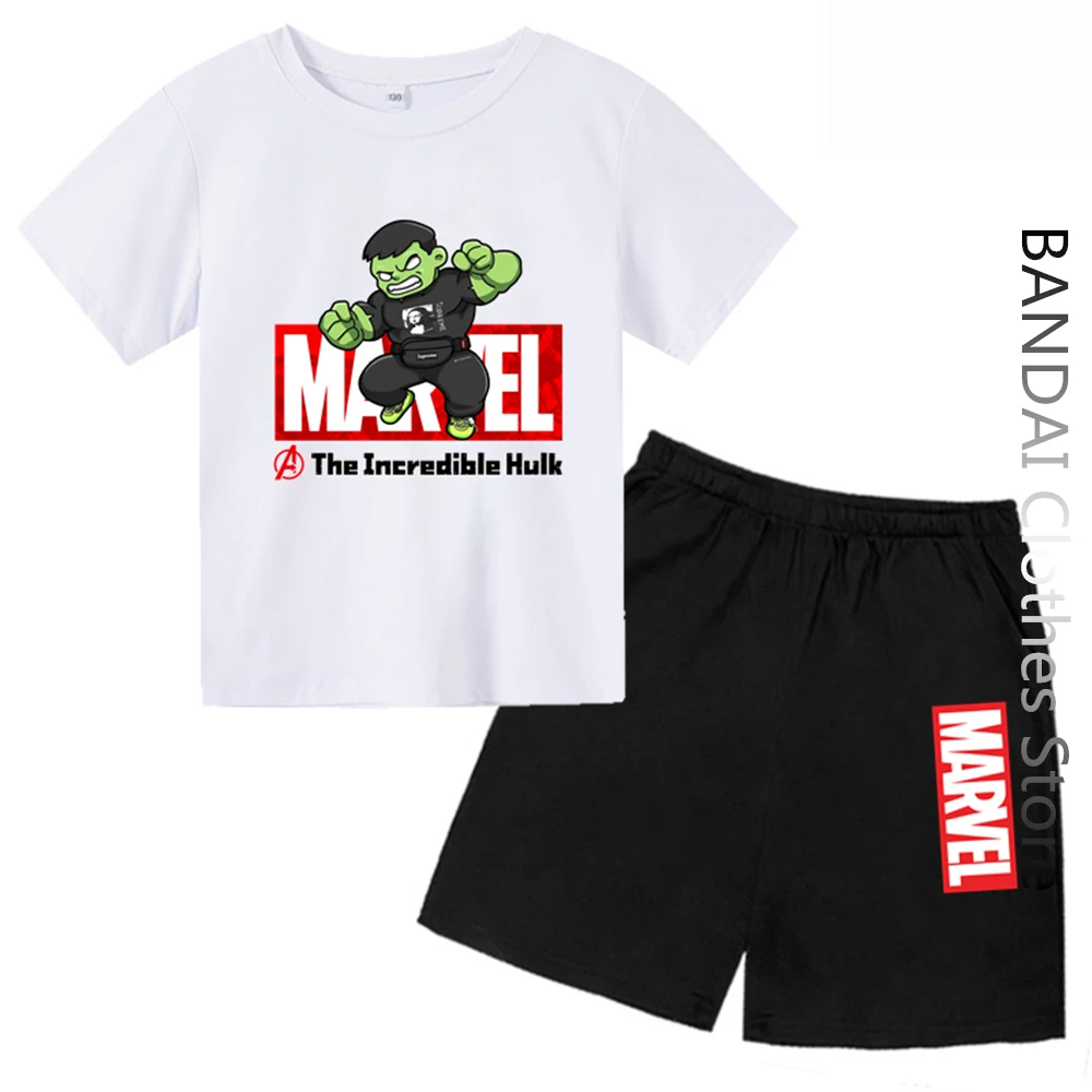 

Disney Collection Tees Shirts Spiderman Hulk Tshirt Set Shorts Graphic Marvel T-Shirt Boys Tshirt Cartoon Girls Men Women Tops