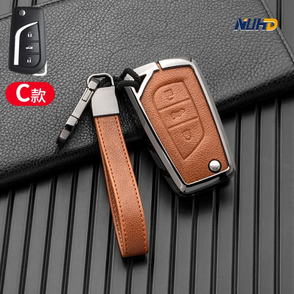 

Car Key Case Keychain for Toyota Aygo Corolla Auris Yaris Highlander Camry RAV4 Auto Key Cover Shell Protector Accessories