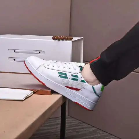 точная копия 1:1  КроссовКи Armani Кроссовки Модный Мужские Армани Спортивная Мужчин Женщин Туфли Дышащие Оригинал Повседневная Обувь
