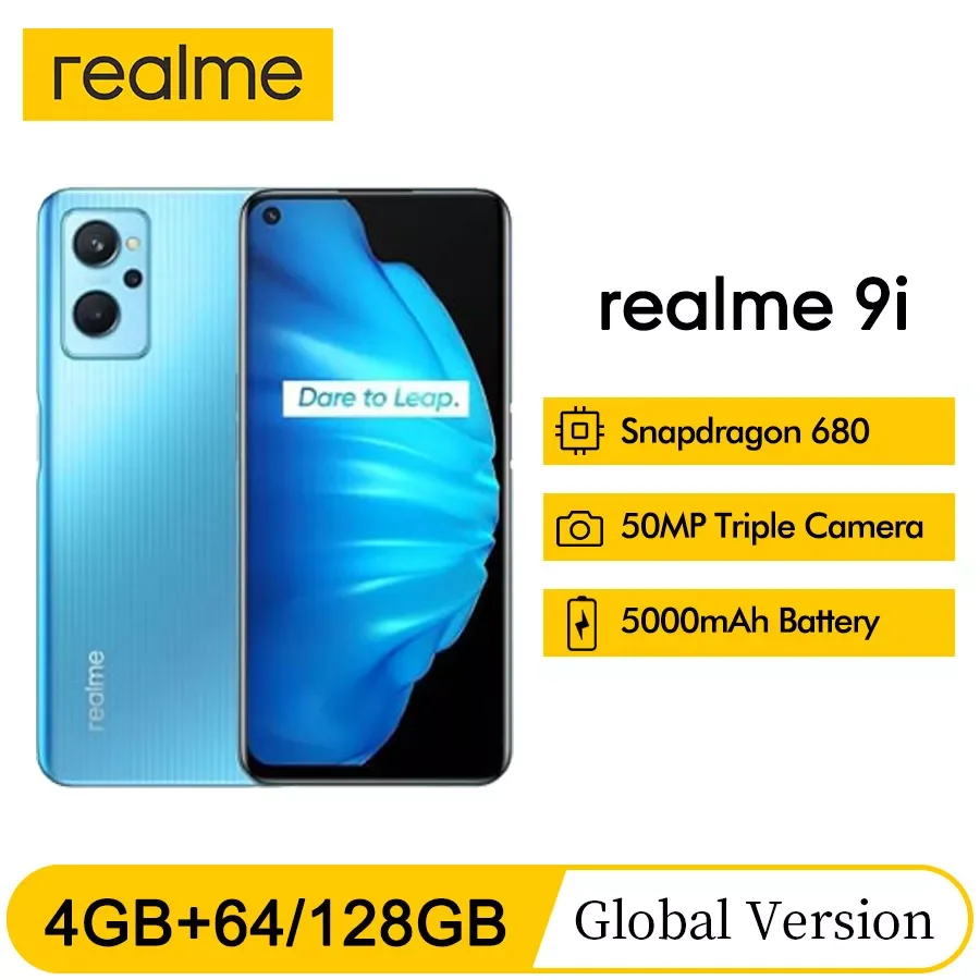 Смартфон глобальная версия realme 9i Snapdragon 680 восемь ядер 6 дюйма 33 Вт Дротика зарядка