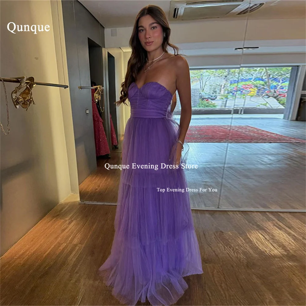 Qjall индивидуальные женские платья для выпускного вечера без застежек из тюля