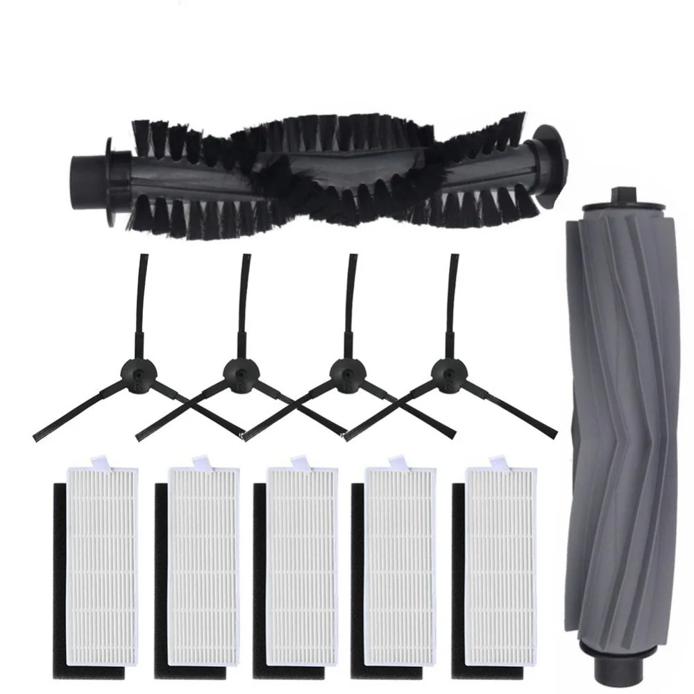 

1*pair Main Brush+5*pair(Black+white)HEPA Filter+4*Side Brushes for ILIFE A8 A6 danhui Robot Vacuum Cleaner Parts ilife a8