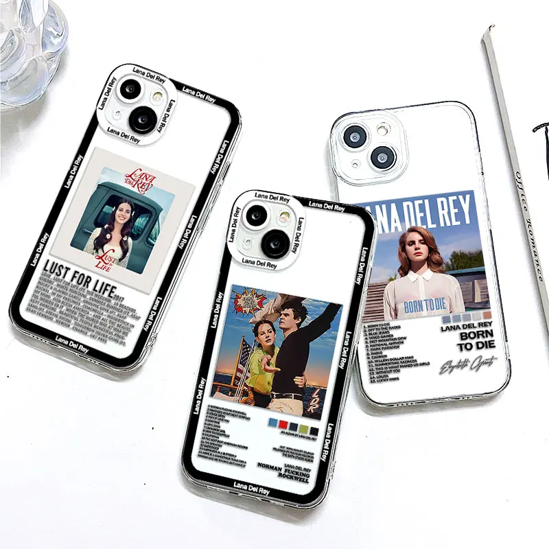 Lana Del Rey Lust for Life Phone Case For iPhone 14 13 12 11 Pro Max Mini X XR XSMAX SE20 8 7 6 6S Plus Transparent TPU Cover