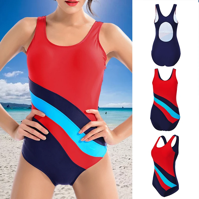 

Women One Piece Swimsuits Patchwork Fashion Comfortable Bathing Suit for Summer for Summer Swimming ASD88