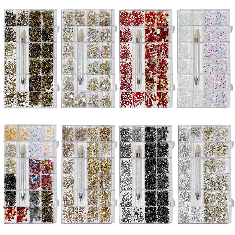 Смешанные Необычные искусственные стразы для дизайна ногтей с 1 - Цена: 2497.98