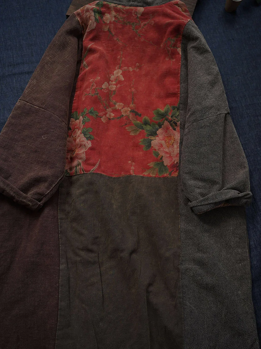 Оригинальная осенне-зимняя куртка из хлопка и конопли свободная версия