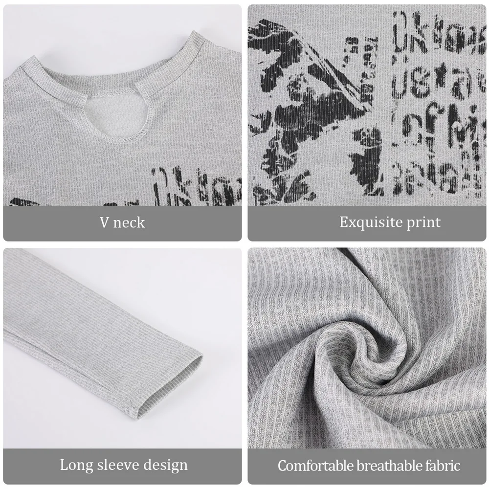 Укороченный топ с длинным рукавом