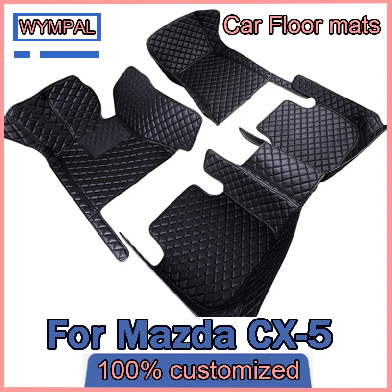 Car Floor Mats For Mazda CX-5 2017 2018 2019 2020 2021 2022 2023 2024 Trunk Mat Foot Pads Carpet Accessories