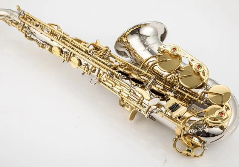 

Brand NEW A-WO37 Alto Saxophone Nickel Plated Gold Key Professional Sax Mouthpiece With Case and Accessories
