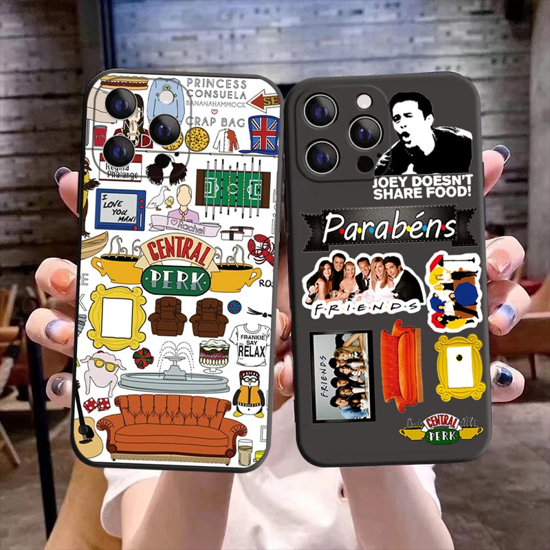 

Central Perk Coffee friends tv Show Phone Cover For iPhone 11 12 13 14 Pro Max X XR XSMax 8 14 Plus Black Soft Silicone TPU Case