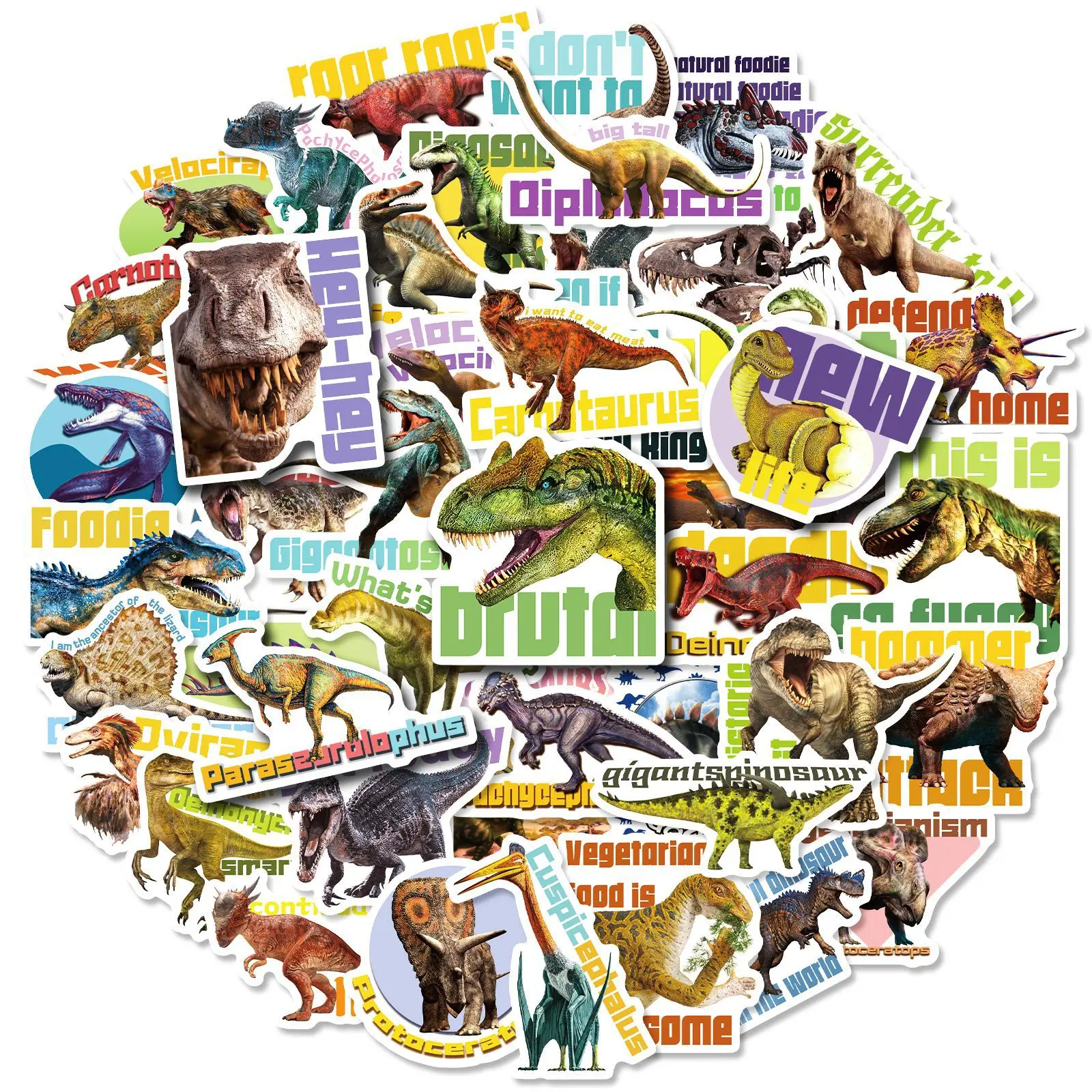 

Dinosaur Stickers New Dinosaur Series Tyrannosaurus Rex Children Graffiti Personality Cartoon Luggage Stickers