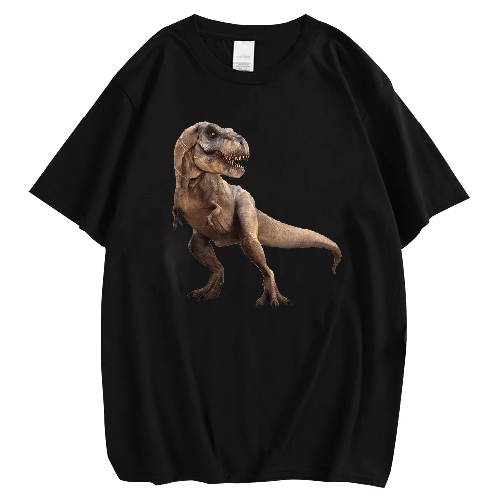 

CLOOCL Jurassic Dinosaur T-shirts Animal Printed Black Tees Short Sleeve Round Neck T-shirt Harajuku Streetwear Unisex Tops