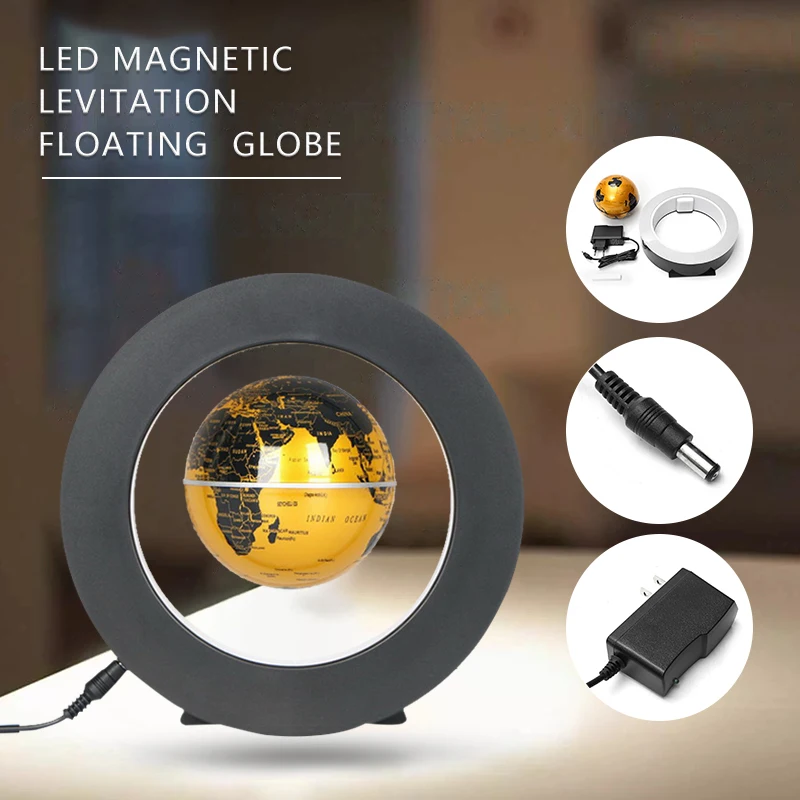 

4 Inch Illuminated Magnetic Levitation Floating Globe Earth Map Electric LED Light World Globe Map Home Office Desktop Decor
