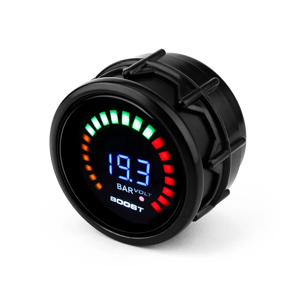 2&quot 52mm 20 LED Blue Digital -1-2 Bar 12V 20LED Turbo Boost Gauge Car Meter With Sensor | Gauges
