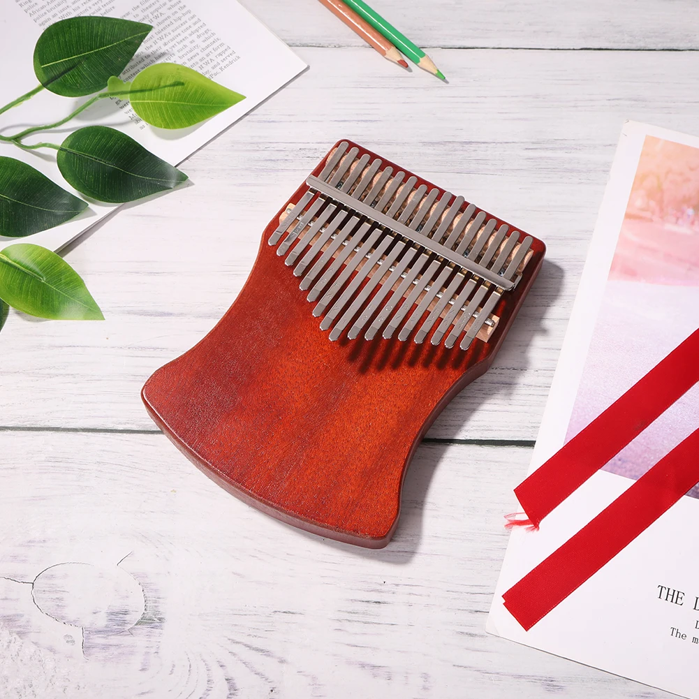 Портативное 17-клавишное красное дерево фанера Kalimba большой палец пианино