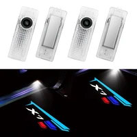 2pcsset car door led welcome light for bmw g07 x7 logo hd projector shadow lamp warning light logo auto exterior accessories